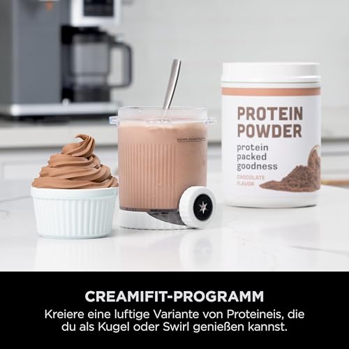 Ninja CREAMi Scoop & Swirl Eismaschine mit 2 Behältern, 13 Funktionen, für Eiscreme, Softeis, Gelato, Sorbet