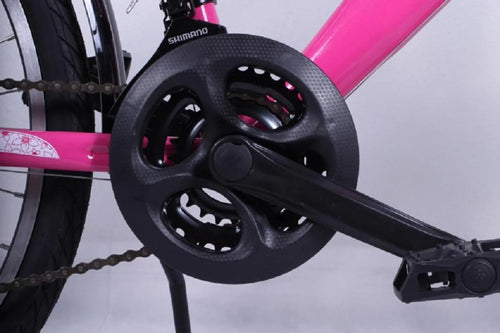 24 Zoll Kinderfahrrad Shimano 21-Gang mit Beleuchtung Rosa 630