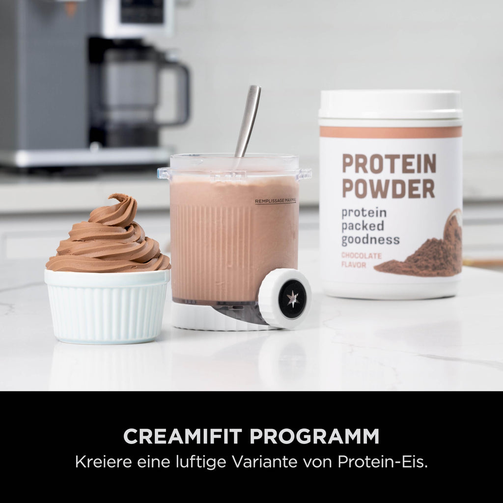 Ninja CREAMi Scoop & Swirl Eismaschine mit 2 Behältern, 13 Funktionen, für Eiscreme, Softeis, Gelato, Sorbet