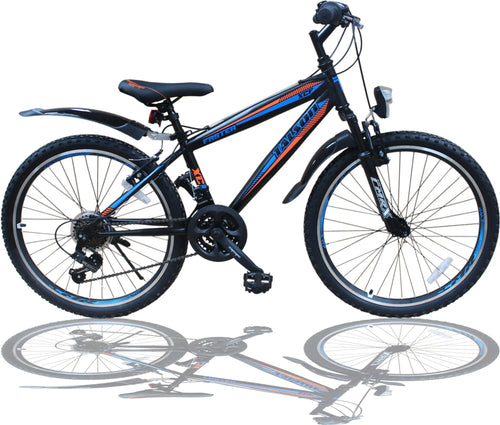 20 Zoll Fahrrad MTB mit Beleuchtung und SHIMANO 18-Gang Faster SBO