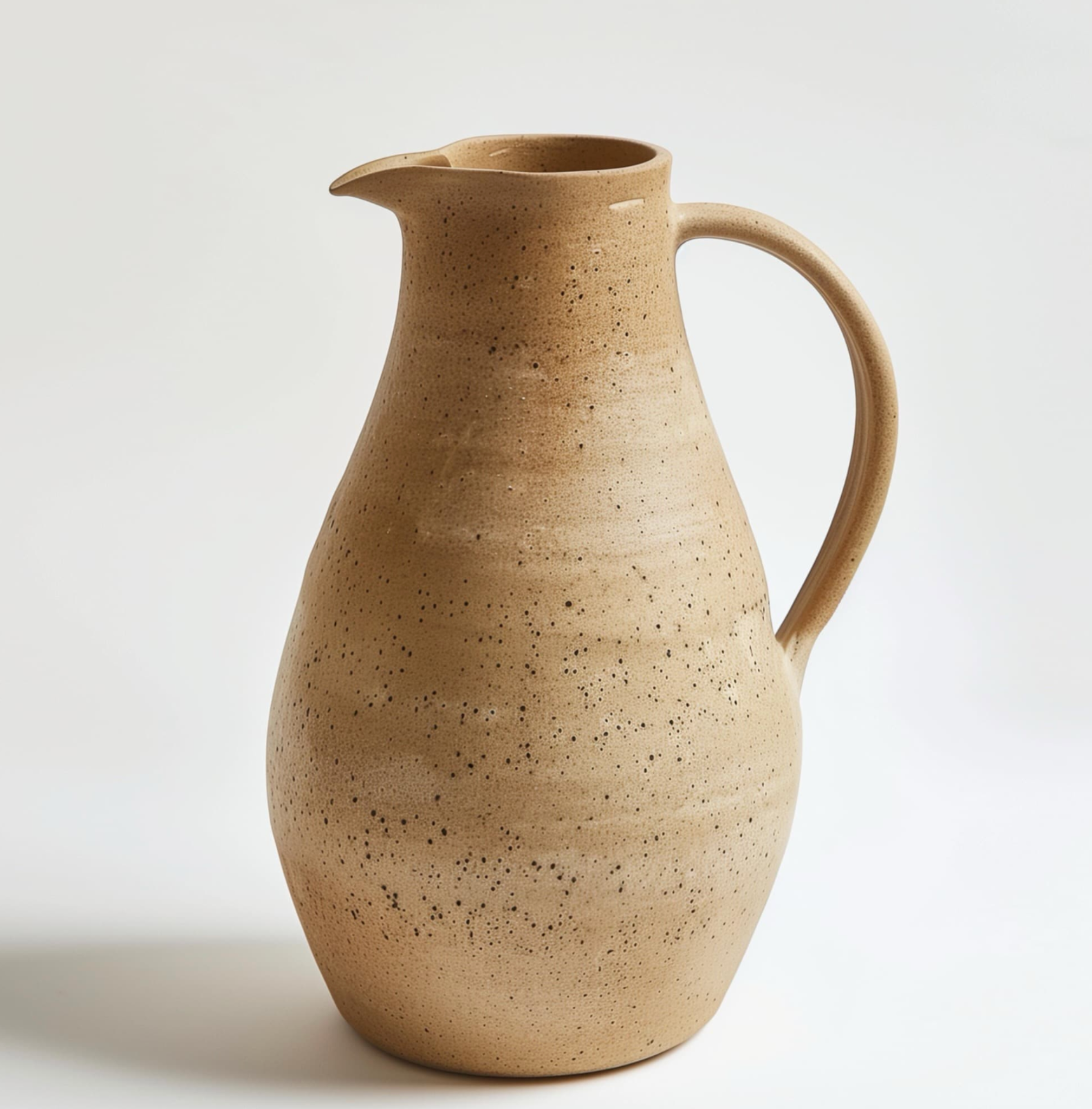Keramik Krug Beige – Handgefertigte Vase / Wasserkrug im minimalistischen Design